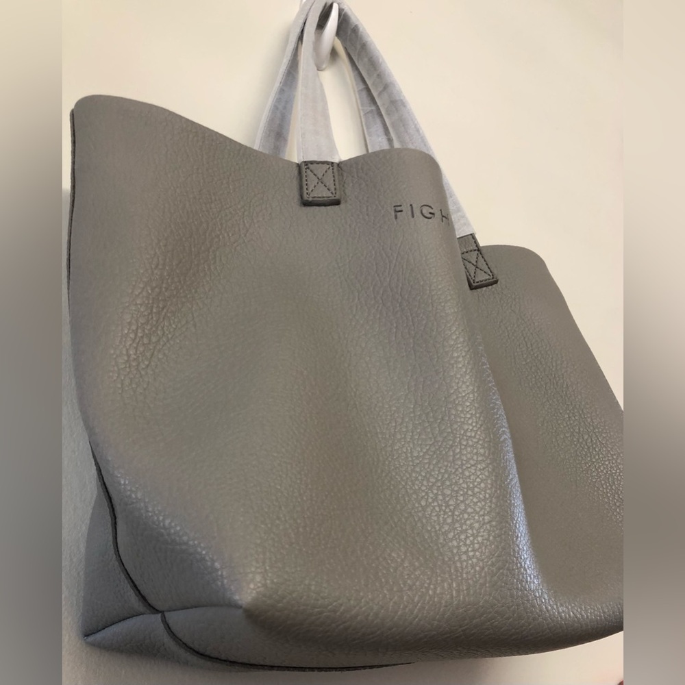 Fighting Eel's Vegan Leather Tote & Zipper Pouch. NEW